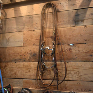 Bridle Rig - Long Shanked Port with Copper Roller  SBR487 Sale Barn MISC   