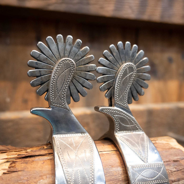 Ray Anderson #1282 Mounted Silver Spur 1513 Tack - Spurs Ray Anderson