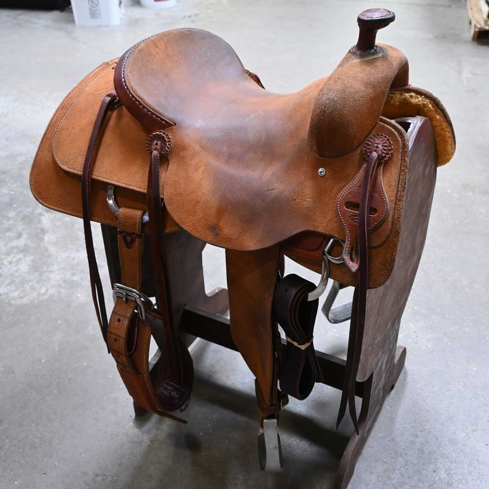 16" USED JEFF SMITH COW HORSE SADDLE Saddles Jeff Smith   