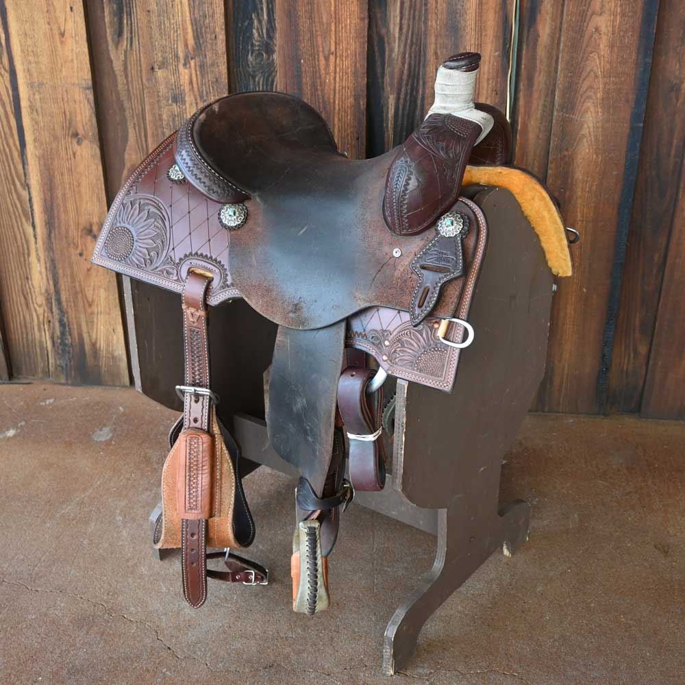 15.5" USED SADDLE HOUSE RANCH CUTTER SADDLE Saddles - Used Saddle House