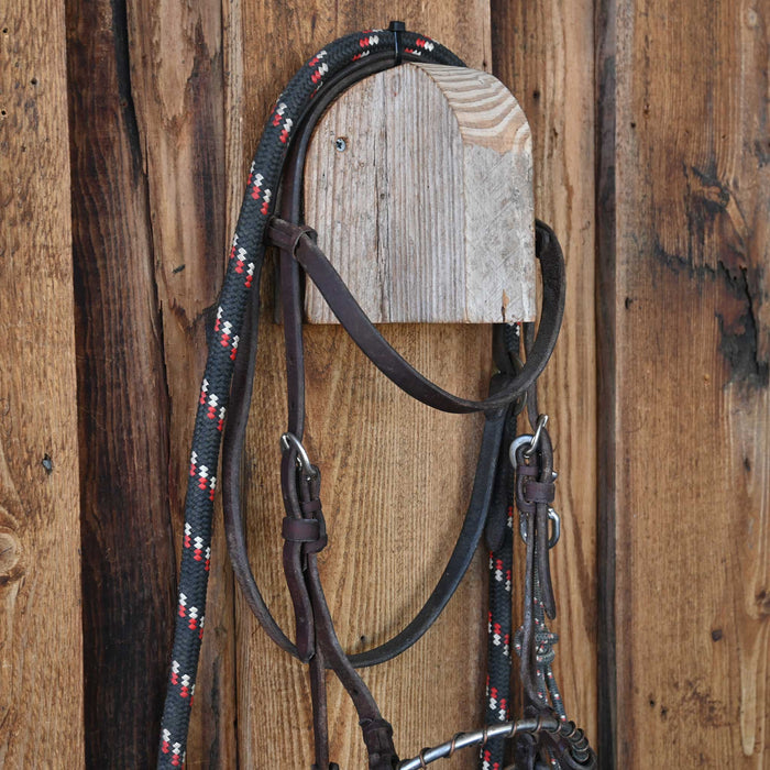 Locked O-Ring Twisted Snaffle Combo Bridle Rig w/Browband Headstall
