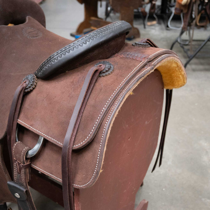 14" USED JEFF SMITH TEAM ROPING SADDLE Saddles - Used Jeff Smith