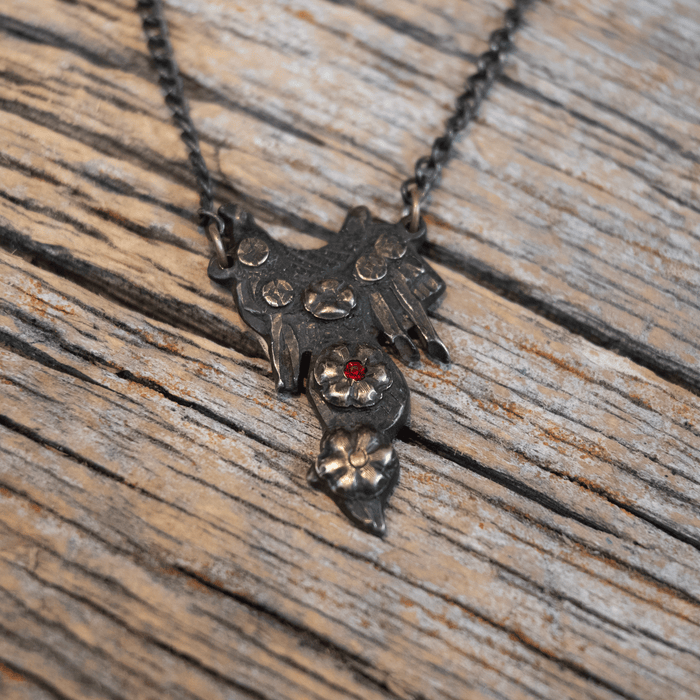 Vintage Mexico Sterling Silver & 10k Gold Saddle Tie Clip