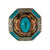 Turquoise Stone Flower Concho Tack - Conchos & Hardware - Conchos MISC   