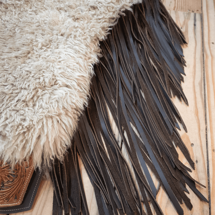 Tooled Thick Angora Woolie Chaps