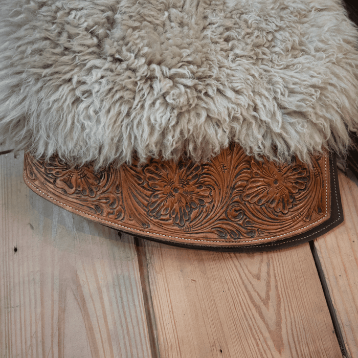 Tooled Thick Angora Woolie Chaps