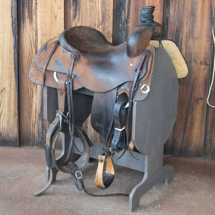 16.5" USED JEFF SMITH RANCH CUTTER SADDLE