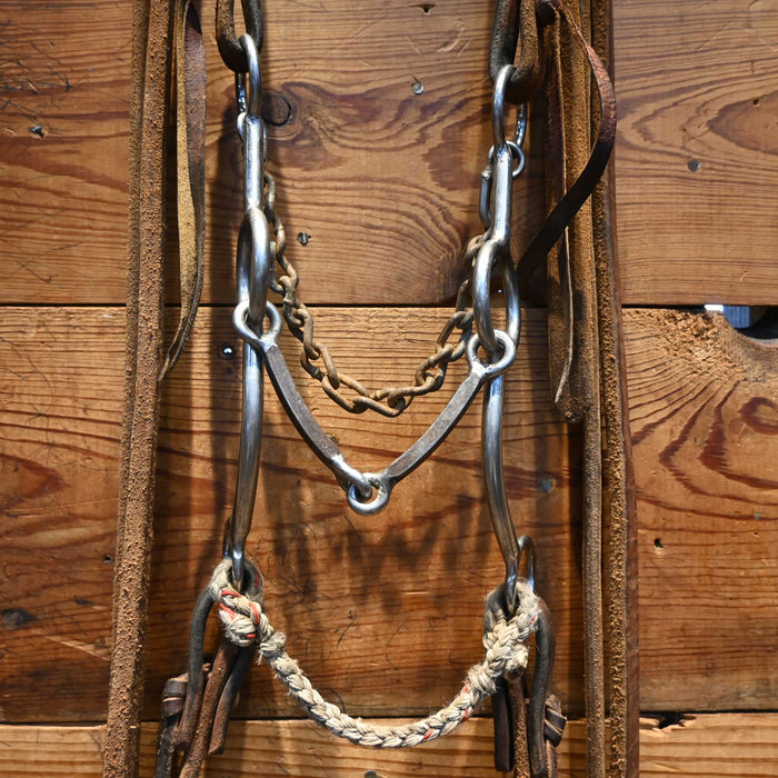 JD Square Snaffle Gag Bridle Rig w/ Single Ear Headstall