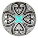 Silver Filigree Concho with Turquoise Accent Tack - Conchos & Hardware MISC   