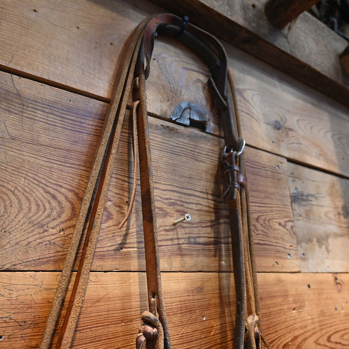 JD Square Snaffle Gag Bridle Rig w/ Single Ear Headstall