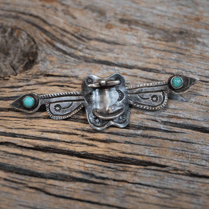 Vintage Sterling Silver Pin Lapel  Saddle