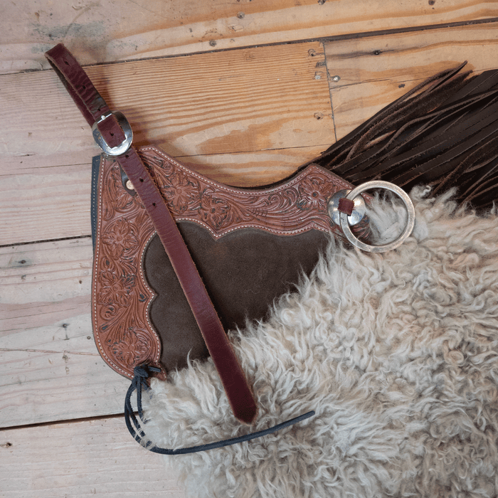 Tooled Thick Angora Woolie Chaps