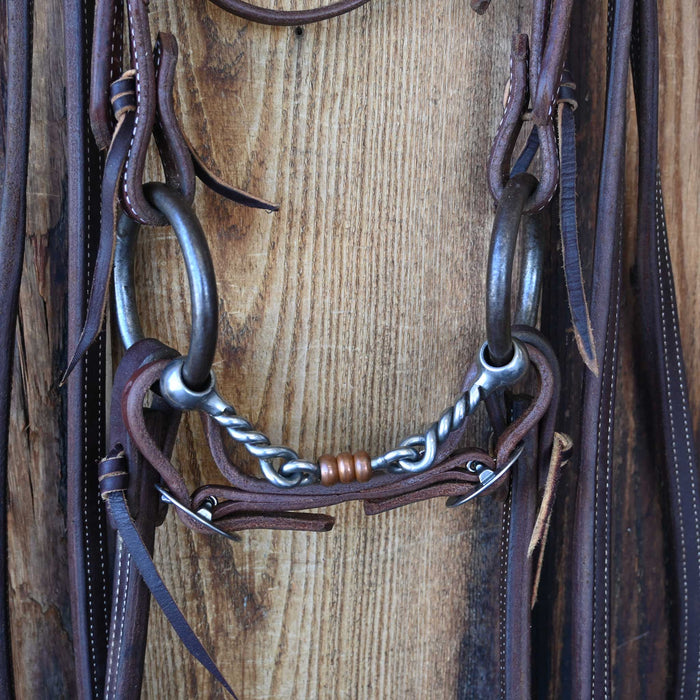 O-Ring Twisted Dogbone Bridle Rig w/Browband Headstall
