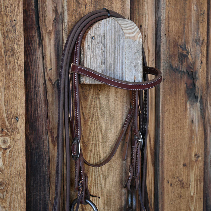 O-Ring Twisted Dogbone Bridle Rig w/Browband Headstall