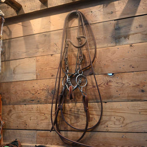 Bridle Rig - Smooth Snaffle Gag Bit with Bit Gaurds SBR494 Sale Barn MISC   