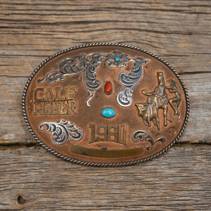 1980's Calf Roper Trophy Buckle