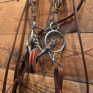 Bridle Rig - Smooth Snaffle Gag Bit with Bit Gaurds SBR494 Sale Barn MISC   