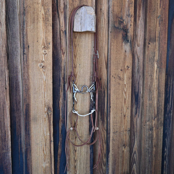 Dutton Slow Twist Solid Port Bridle Rig w/Split Ear Headstall