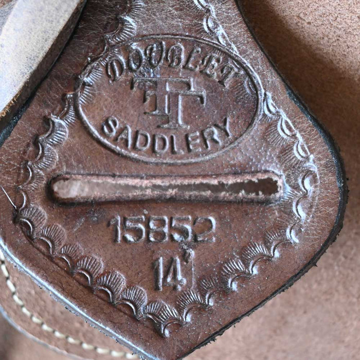 14" USED DOUBLE T BARREL SADDLE Saddles - Used DOUBLE T SADDLERY