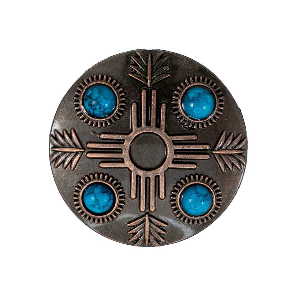 Santa Fe Turquoise Concho Tack - Conchos & Hardware - Conchos MISC   