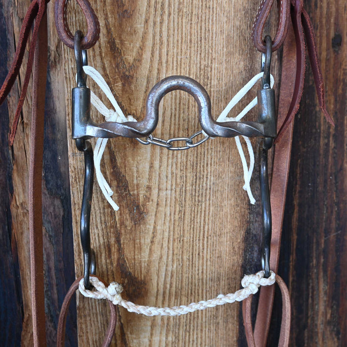 Dutton Slow Twist Solid Port Bridle Rig w/Split Ear Headstall