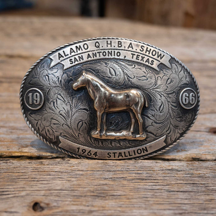 1964 - 1966 Sterling Silver & 10k Gold Stallion Buckle