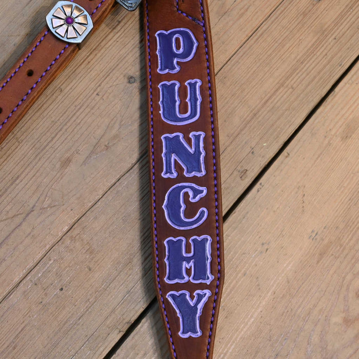 Jack Parsons 3/4" Purple "Punchy" Headstall Tack - Headstalls Jack Parsons