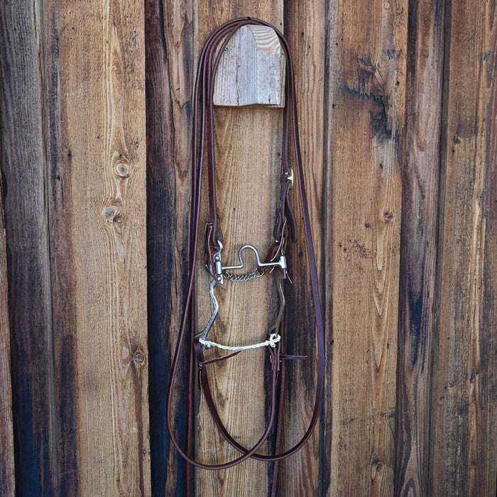 Les Vogt Solid Port Bridle Rig w/Split Ear Headstall