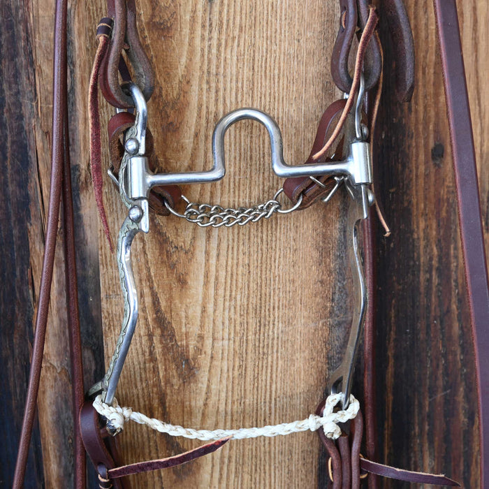 Les Vogt Solid Port Bridle Rig w/Split Ear Headstall