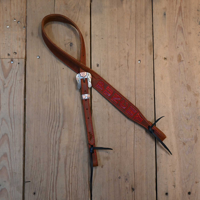 Jack Parsons 3/4" Red "Punchy" Headstall Tack - Headstalls Jack Parsons