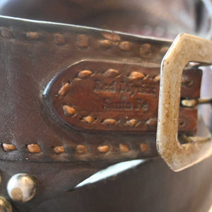 Vintage Leather Red Myrick in Old Santa Fe - Cowboy Chaps _CA756 Tack - Chaps & Chinks Red Myrick   