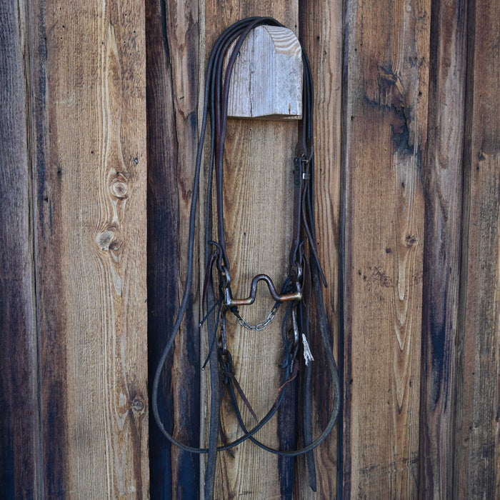 Cowpuncher Solid Port Bridle Rig w/Split Ear Headstall