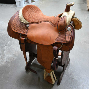 17.5" USED BILLY COOK ROPING SADDLE Saddles Billy Cook   