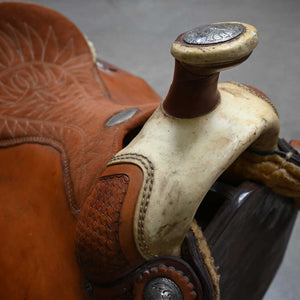 17.5" USED BILLY COOK ROPING SADDLE Saddles Billy Cook   