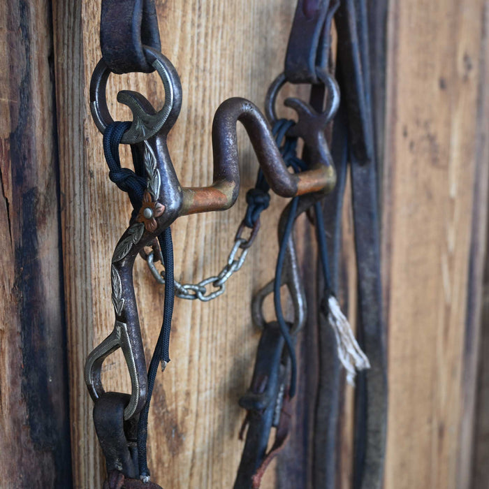 Cowpuncher Solid Port Bridle Rig w/Split Ear Headstall