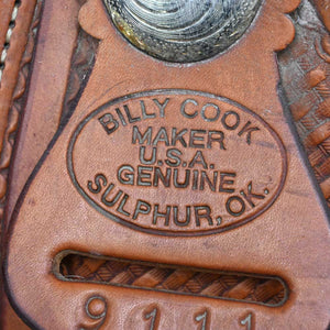 17.5" USED BILLY COOK ROPING SADDLE Saddles Billy Cook   