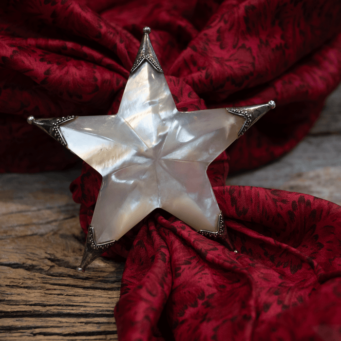 Vintage Victorian Mother of Pearl with Sterling Silver Tip - Lapel Pin