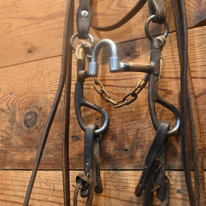 Bridle Rig - Smooth Snaffle Gag Bit with Bit Gaurds SBR495 Sale Barn MISC   