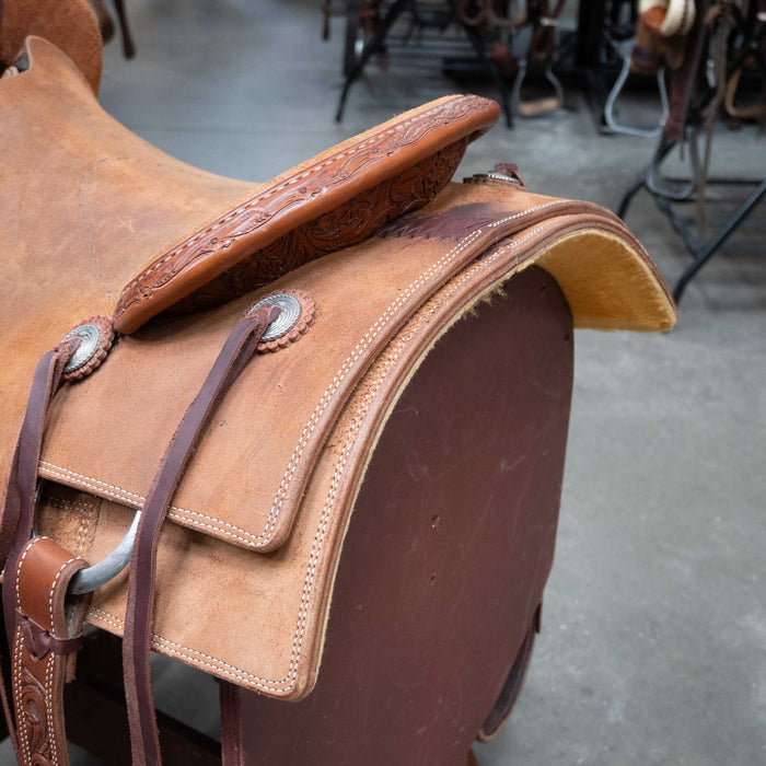16.5" USED TAD SANDERS RANCH CUTTER SADDLE