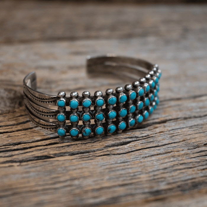 1960's Snake Eyes Turquoise Cuff