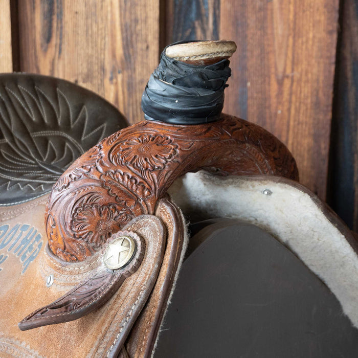 15" USED MASTER TEAM ROPING SADDLE