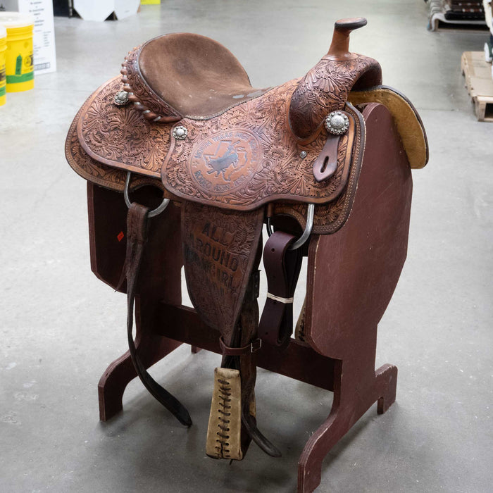 15.5" USED TWISTER TEAM ROPING SADDLE