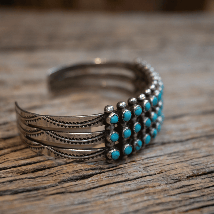 1960's Snake Eyes Turquoise Cuff