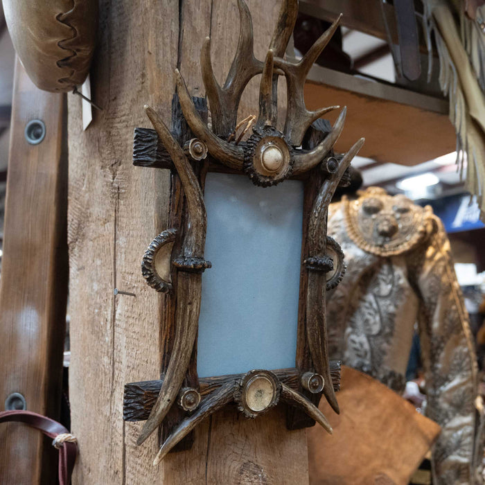 Beautiful German Black Forrest All Original Antler Frame