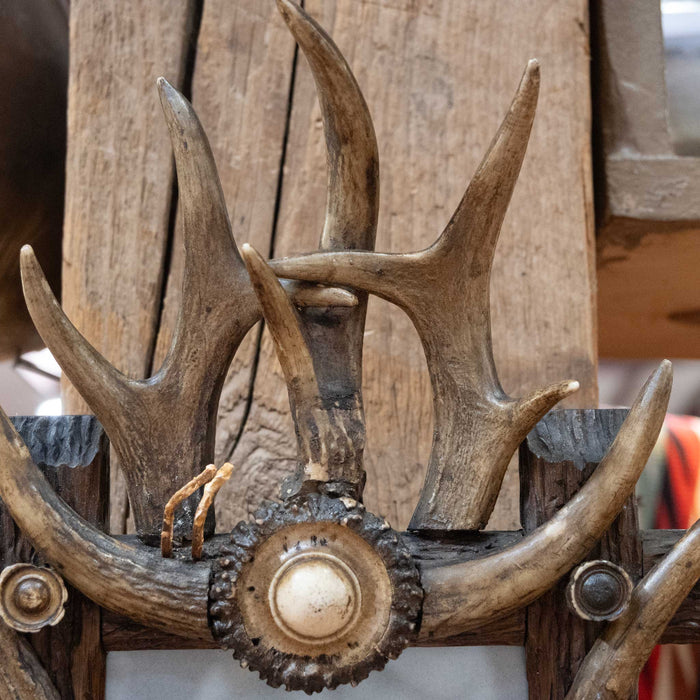 Beautiful German Black Forrest All Original Antler Frame