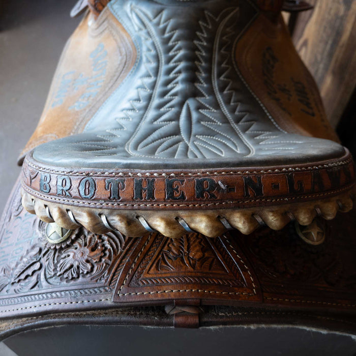 15" USED MASTER TEAM ROPING SADDLE