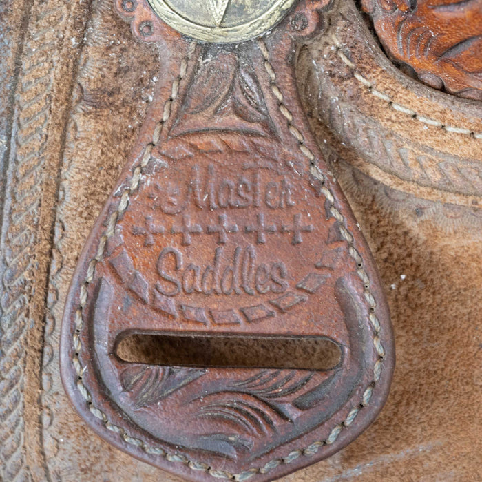 15" USED MASTER TEAM ROPING SADDLE