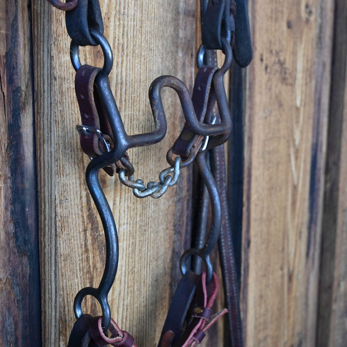Maheu Solid Port Bridle Rig w/Split Ear Headstall