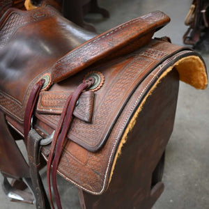 16" USED FORT WORTH SADDLERY CUTTING SADDLE Saddles Fort Worth Saddle Co.   