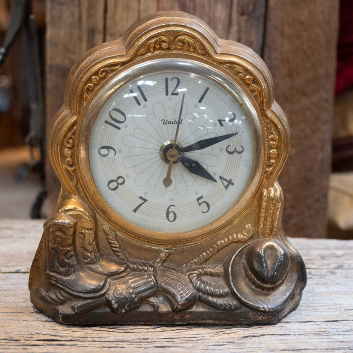 Vintage 1950's Cowboy Clock Collectibles MISC